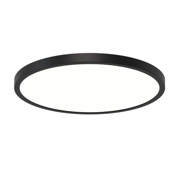 24 in. 48-Watt 3050 Lumens Black Integrated LED Flat Panel Light Flush Mount Ceiling Light with 5CCT Selectable