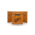 thumbnail image 1 of Detroit Red Wings  Laser Engraved Brown Trifold Wallet, 1 of 1