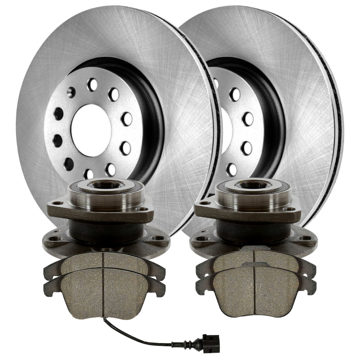 Front Brake Rotors and Ceramic Pads For 2007 2008 2009 2010 NISSAN SENTRA 2.0L 