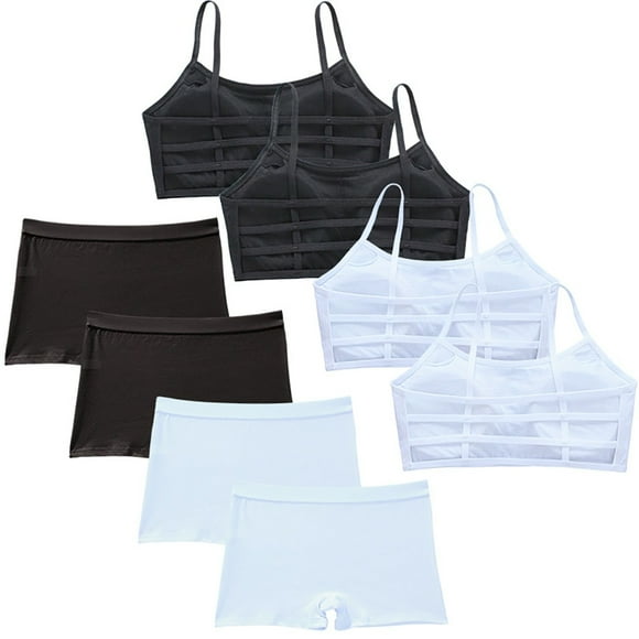 Girls Bra Girls Thin Cotton Sports Bralette Bra Elastic Shoulder Straps with Adjustable Straps 11-15 Teen Student