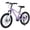 Purple, variant on Track Seven Kids Mountain Bike, 20 Inch Children Bicycle for Boys Girls Ages 7-10 Years, Kids Bike with Adjustable Seat, Single-Speed Youth Bicycle with Dual Disc Brakes and Front Suspension, White