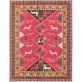 thumbnail image 1 of Unique Loom Sedona Over-Dyed Animals Rug 9' x 12' Rectangle Pink/Beige, 1 of 1