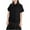 Black, variant on yillto Womens Cotton Shirts Golf Short Sleeve Collared Tops Buttons Loose Summer Tshirts Clothes