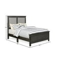 thumbnail image 2 of Bristol Rustic Bedframe with Upholstered Headboard & Nailhead Accents, 2 of 3
