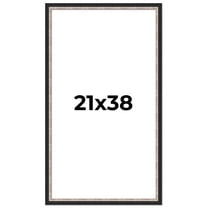 21x38 Frame Silver Real Wood Picture Frame Width 1.25 Inches | Interior Frame Depth 0.75 Inches |