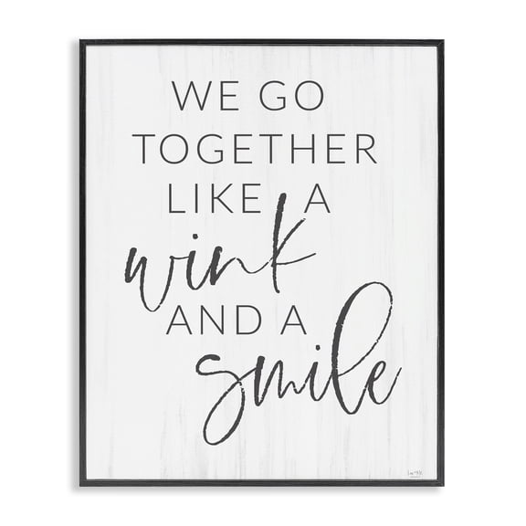 Stupell Industries Rustic Lodge Go Together Like Wink & Smile Black Framed Giclee Art, 11 x 14, by Lux Me Designs
