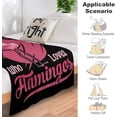 thumbnail image 4 of Flamingo Blanket Gifts - 40x30 Inches Cute Throw Blanket for Women & Girls - Black Soft Fuzzy Blankets for Lap & Chair, for Flamingo Lovers, 4 of 6