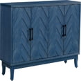 thumbnail image 2 of Retro Style Storage Cabinet With 4 Doors Adjustable Shelf Buffet Sideboard Floor Cabinet For Living Room Hallway Entryway (59.8 x 15.6 x 32.3 Inches), 2 of 8