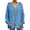 Blue, variant on Women's Cable Knit Hooded Sweater V-Neck Long Sleeve Warm Pullover (Gray, XL)