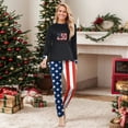 thumbnail image 6 of Independence Day Pjs Set, Usa 250 Years Family Matching Pajamas, Star Striped Print Long Sleeve Sleepwear Set for Whole Family, 1776-2026 Patriotic Loungewear for Independence Day, 6 of 6