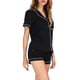 thumbnail image 5 of Lucakuins - Conjunto de pijama para mujer, camisa de manga corta con cierre de botones y pantalones cortos, ropa de dormir diaria, ropa de salón Lucakuins  moda, 5 of 7