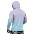 thumbnail image 4 of UPF 50+ Sun Hoodie Mens Long Sleeve UV Sun Protection Hoodie Mask Face Tops for Swimming Running Hiking, 4 of 5