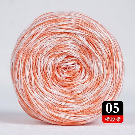 Namzi Soft Yarn for Crocheting - 1 roll Yarn Multicolor, Gradient Cotton Yarn, Ultra-Soft & Breathable, Ideal for Handcrafts, Yarn Category, Easy to Weave.orange