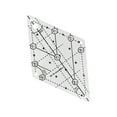 thumbnail image 1 of 60 Degree Diamond Quilting Template Patchwork Ruler Clear for Sewing Machine Small, 1 of 8