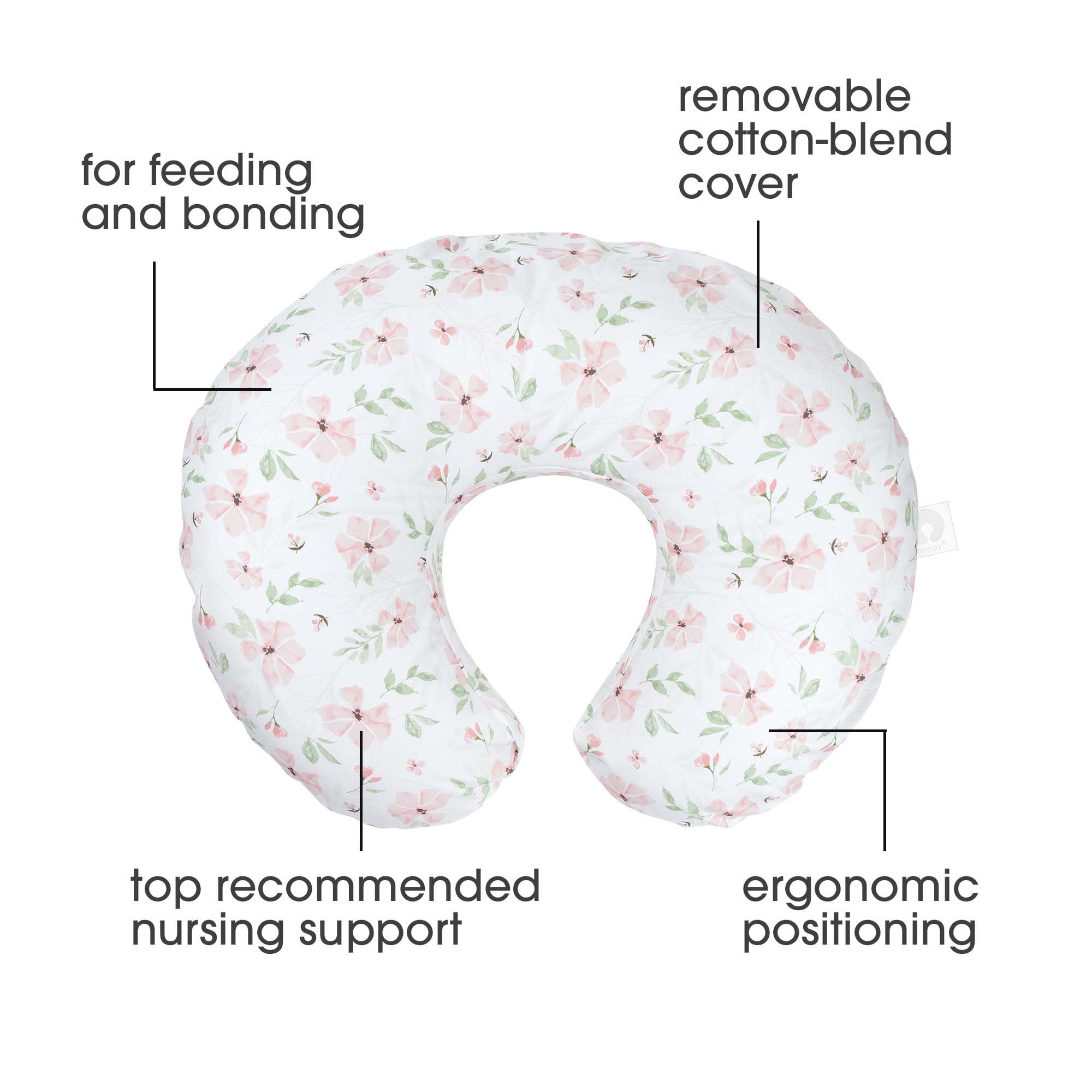 Boppy Nursing Pillow Original Support, Pink Soft Rose