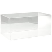 Plymor Clear Acrylic Display Case with No Base (Mirror Back), 20" W x 12" D x 9" H