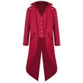thumbnail image 1 of Ropa de Halloween para padres e hijos Ropa de hombre Traje de esmoquin retro de longitud media para hombre Adulto Fridja  nalpqowj25587, 1 of 6