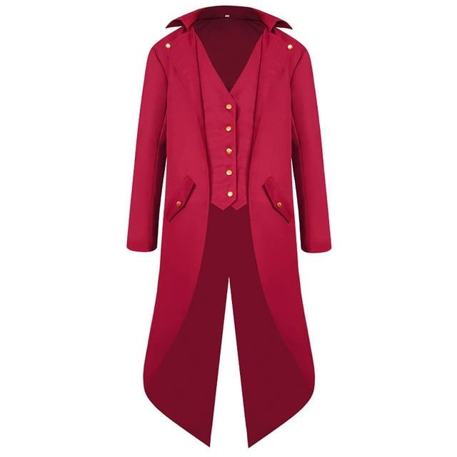 Ropa de Halloween para padres e hijos Ropa de hombre Traje de esmoquin retro de longitud media para hombre Adulto Fridja nalpqowj25587