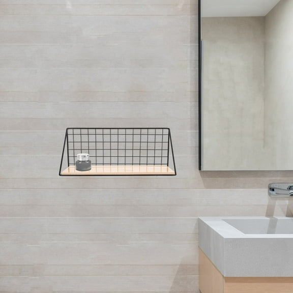 Worgeous Hanging Shelf Wall Mount Shelves Modern Bedroom Office Black