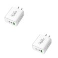 thumbnail image 3 of Tholdsy Adaptador de corriente Puertos duales tipo C Dispositivo de carga ampliamente aplicable Suministros de viaje de teléfono de rendimiento enchufe de EE. UU. 2piezas, 3 of 6