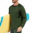 thumbnail image 5 of Stamzod Workout Shirts for Men Casual Crewneck Long Sleeve Gym Shirts Men Oversized Sweatshirt Army Green B XL, 5 of 7