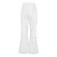 thumbnail image 5 of Hfyihgf Women's Flare Bell Bottom Jeans Casual High Waisted Wide Leg Bootcut Jeans Vintage Stretchy Denim Pants with Pockets(White,M), 5 of 6
