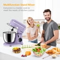 thumbnail image 5 of Ailessom New Stand Mixer,6.5-QT 10-Speed Tilt-Head Kitchen Electric Mixer with Bowl, Dough Hook, Beater, Whisk for Most Home Cooks, (Vine Purple）, 5 of 8