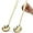 Gold, variant on Soup Ladle Slotted Spoon Set, 304 Stainless Steel 12.2Inch Metal Ladle, Extra Large Soup Spoon with Long Handle for Serving, Cooking, Stirring, Serving Soups, Gold