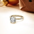 thumbnail image 2 of Auory Solitaire Engagement Ring, Certified 3Carat Round Cut Lab Created Moissanite in 18K Yellow Gold Plating for Women, 2 of 10