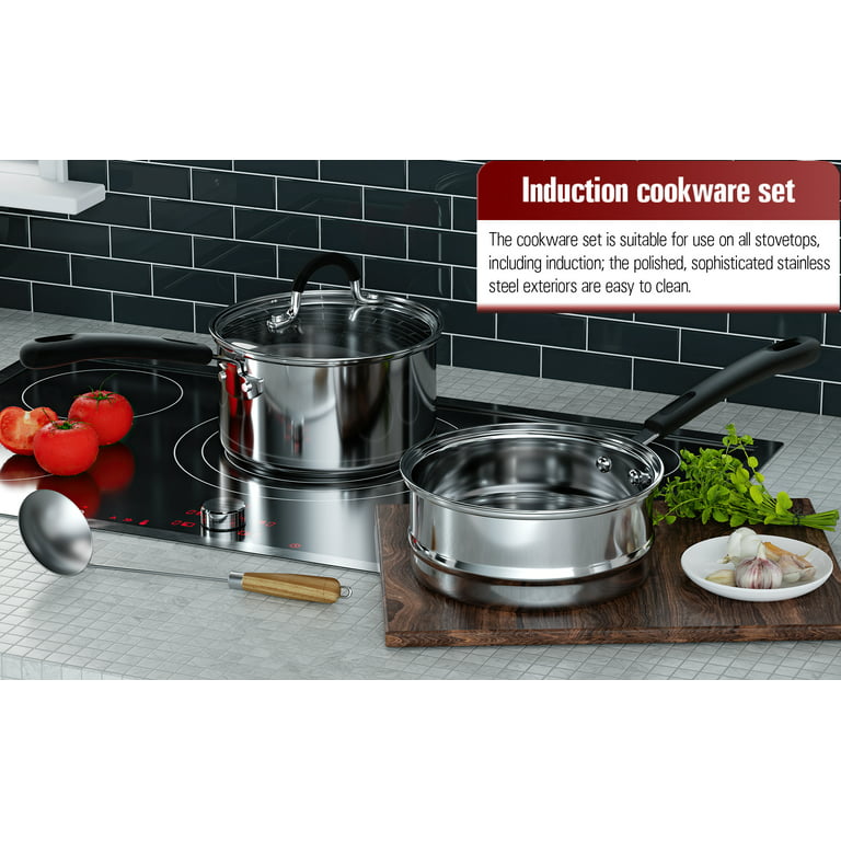 Cook Pro 6 Quarts Stainless Steel Pot Set & Reviews