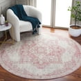 thumbnail image 2 of SAFAVIEH Layla Yorick Oriental Area Rug, Ivory Grey/Pink, 5' x 5' Round, 2 of 11