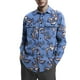 thumbnail image 1 of Camisas s Para Hombre Manga Larga Top de otoño e invierno para hombre, camisa de tamaño con estampado de botones, bolsillo de solapa, abrigo informal, chaqueta, blusa superior, camisas (Blue, XXL), 1 of 3