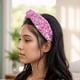 thumbnail image 4 of Diadema de lentejuelas para mujeres, bandas de cabello anudadas de arcoíris, accesorios brillantes, diademas rosas para niñas, 4 of 7