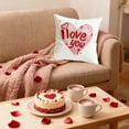 thumbnail image 5 of Moocorvic Valentines Day Pillow Cover 18x18, I love you Gifts for Her, Wedding Cushion Case Decoration for Sofa Couch, 5 of 7