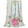 thumbnail image 2 of Honeii Vintage Wood with Floral Print Fleece Blanket - Throw Blanket for Bed, Sofa, Couch, Camping, and Travel , Microplush Ultra Soft Warm Blanket-80"x60", 2 of 7