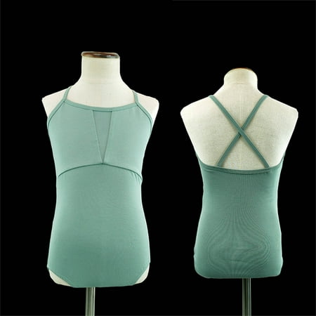 ZZwxWA Kids Girl Spaghetti Straps Ballet Dance Gymnastics Camisole Leotard for Girls Round Neck Dance Dress Mesh Practice Dress Girls Jumpsuit Holiday Saving