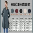 thumbnail image 2 of Mordenmiss Women's Cotton Linen Full Front Buttons Jacket Outfit with Pockets, 2 of 2
