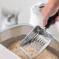 thumbnail image 3 of Stainless Steel Cat Litter Scoop with Rubber Handle Metal Kitty Scooper Sturdy Mesh Scooper Litter Filter Pet Cleaning Tools, 3 of 9