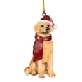 thumbnail image 1 of Design Toscano Christmas Xmas Golden Retriever Holiday Dog Ornaments, Full Color, 1 of 8
