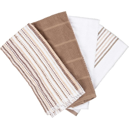 Mainstays 5-Piece Flour Sack Kitchen Towel Set - White 