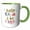 Green/White, variant on 3drose, Keep Calm and Be Kind Creative Text Mental Health Motivational Quotes, 11oz Two-tone Black Mug