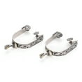 thumbnail image 4 of Zerodis Boot Spurs,Stainless Steel Horse Spurs,2PCS Stainless Steel West Cowboy Exquisite Pattern Horse Boot Spurs Decoration With Gear For Equestrian Competition Entertainment, 4 of 8