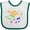 White and Green, variant on Inktastic Music Notes Musical Boys or Girls Baby Bib