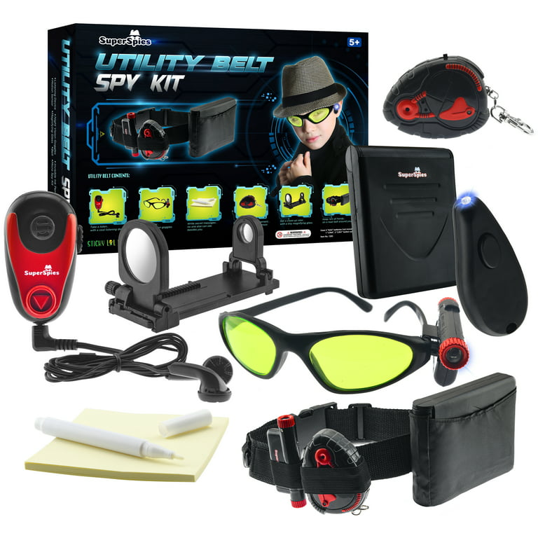 Sticky Lil Fingers SuperSpies Utility Belt Spy Kit - Toy Gear for Kids -  Play Secret Agent with Complete Accessories Includes Goggles Magnifying  Lens