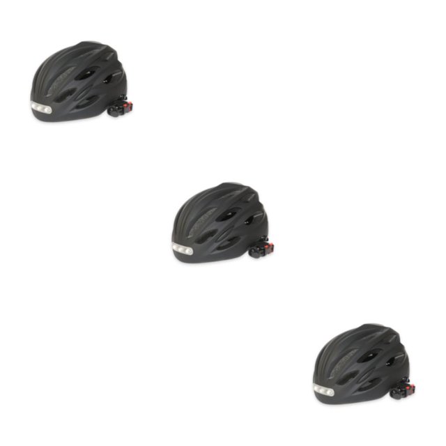 Casco de bicicleta Greeniant con luces delanteras y traseras negro L