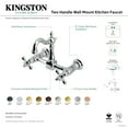 thumbnail image 7 of Kingston Brass KS2446AX Heritage Double-Handle Wall-Mount Bridge Kitchen Faucet, Polished Nickel, 7 of 7