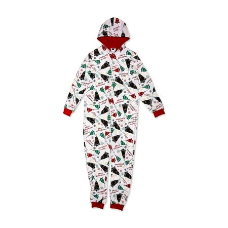 

Blueek Parent-Child Warm Christmas Set Printed Home Wear Hooded Pajamas Two-Piece Mom Set