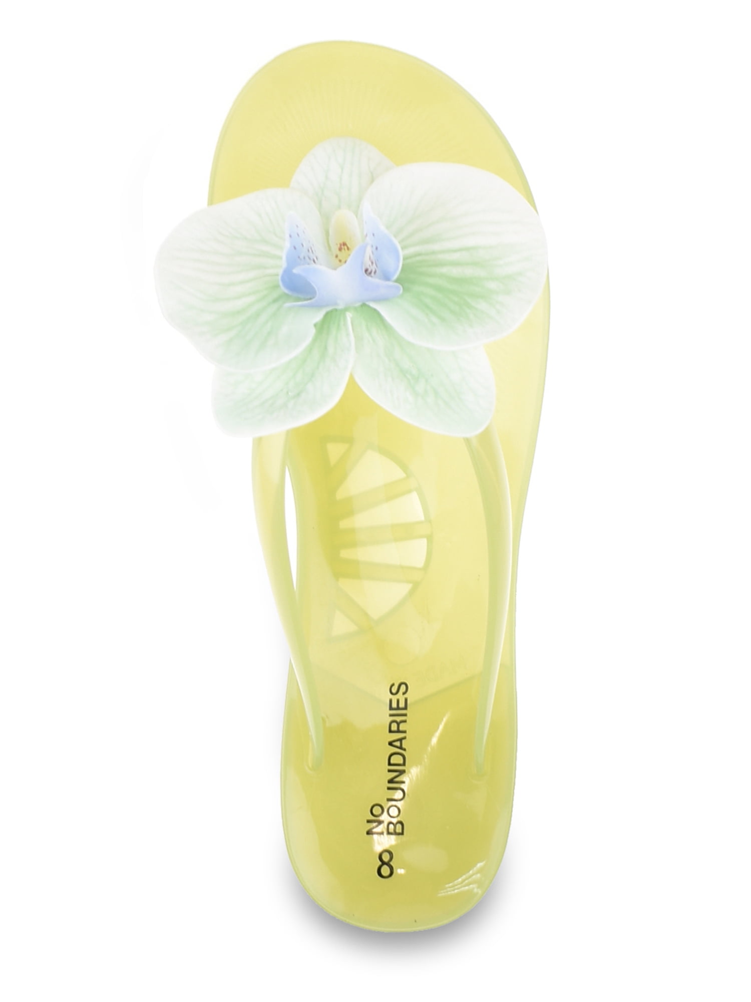 No Boundaries Flower Applique Jelly Sandal