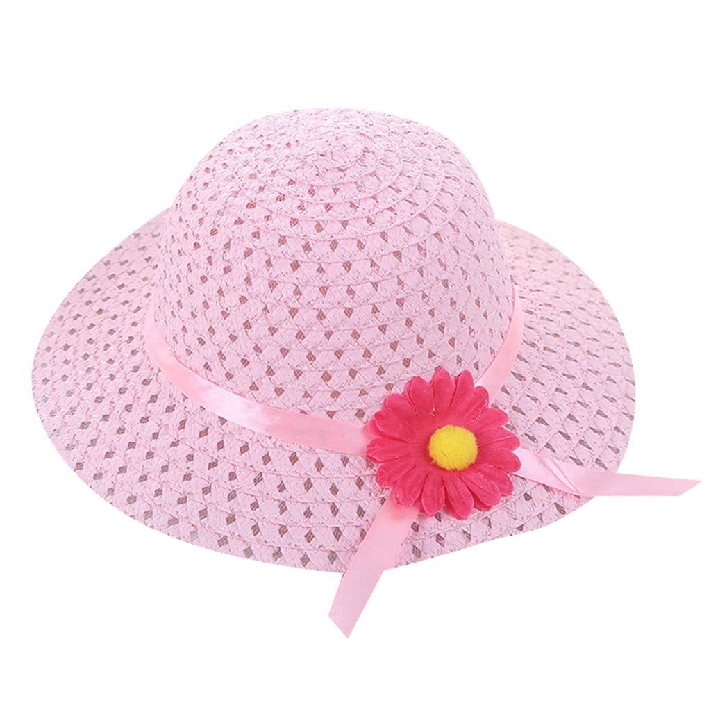 Bucket Hat Spring Summer Heart Floral Baby Girl Newborn Toddler Panama Sun Cap 