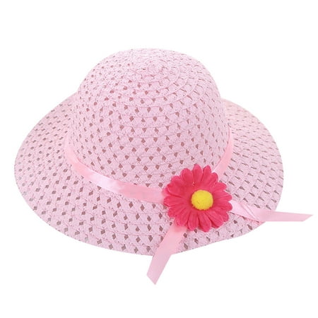 

QYZEU Hats Boys Quakes Baseball Hat Baby Visor Hat Summer Beach Kids Hats Sun Flower Floral Straw Girl Kids Hat